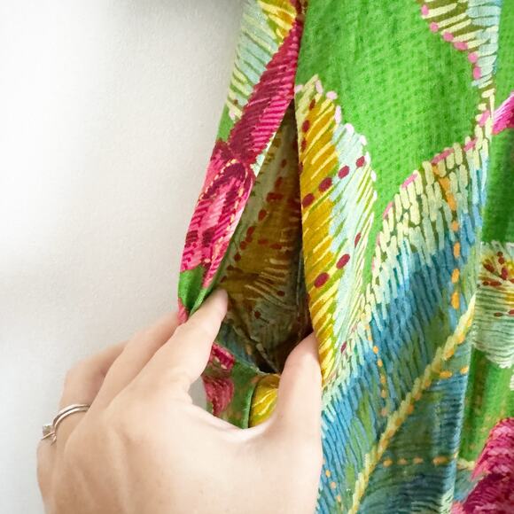 FARM RIO Banana Leaves Off Shoulder Midi Dress Small S - Picture 8 of 13